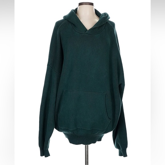 Alo Scholar Hooded Sweater Midnight Green - Picture 2 of 6